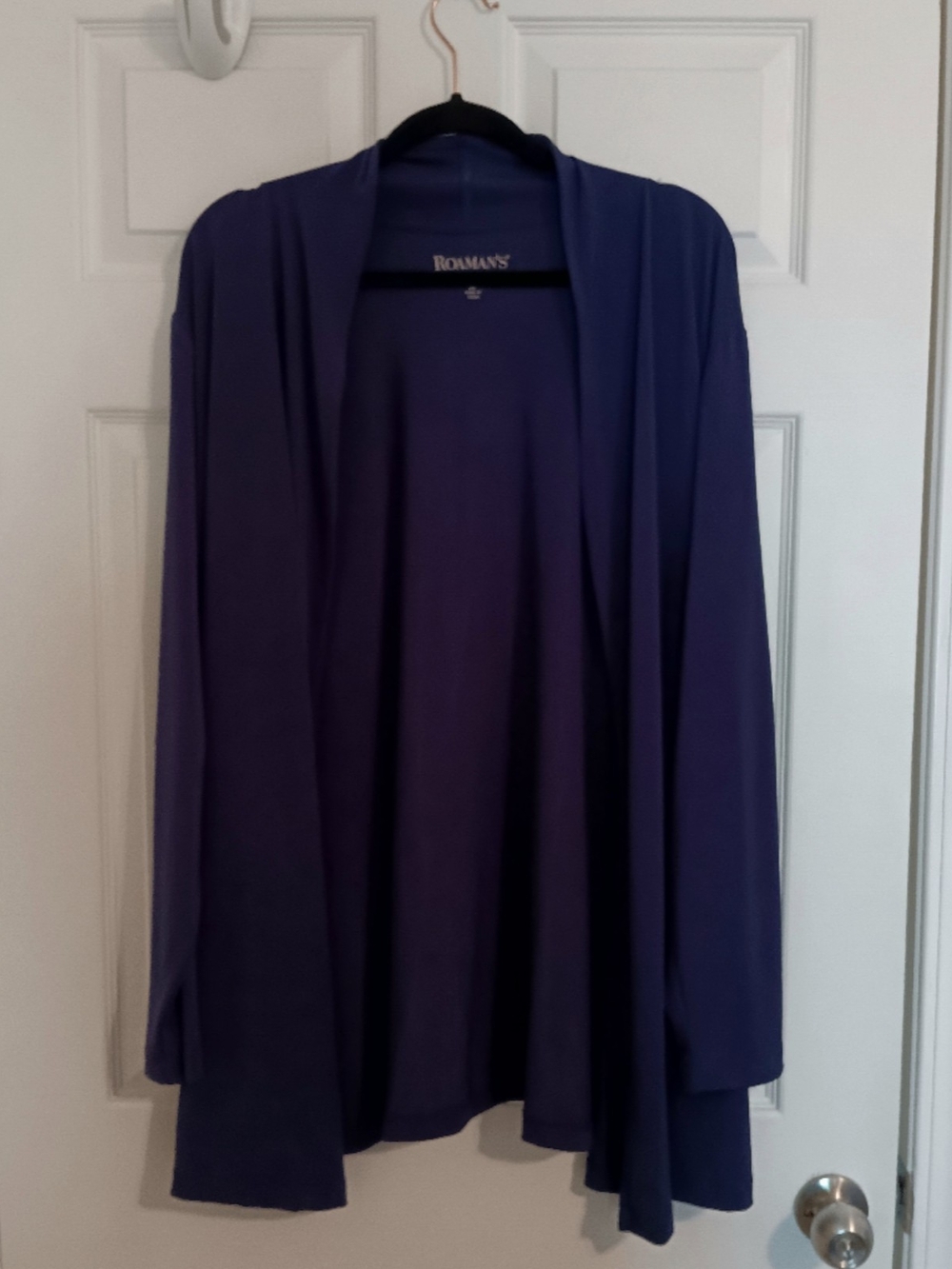 Roaman's Navy 26/28 2X Long Sleeve Open Top